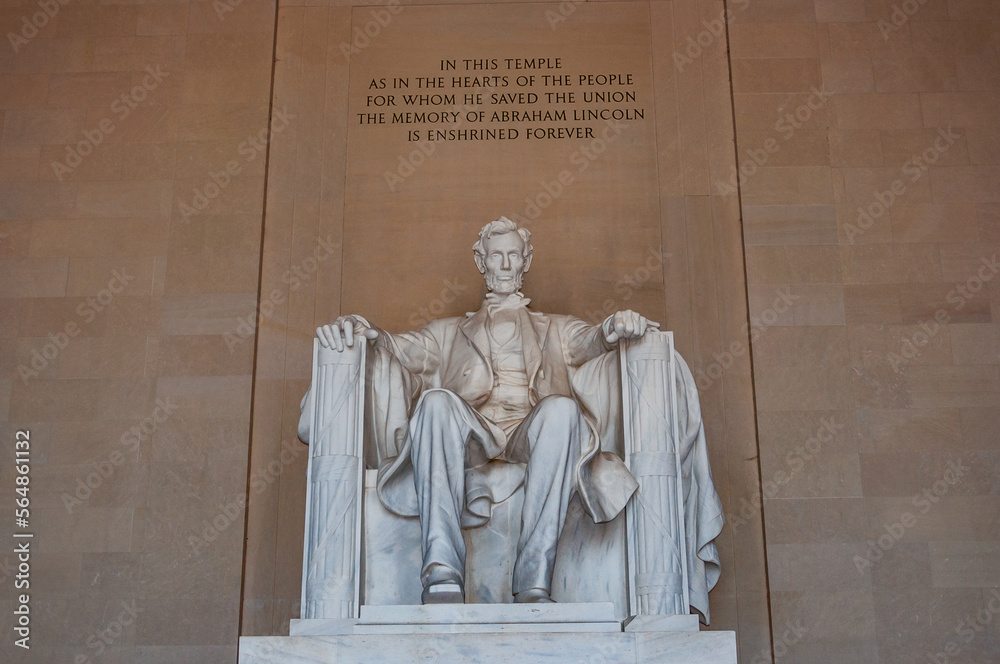 Inside The Lincoln Memorial, Washington DC USA, Washington, District of Columbia