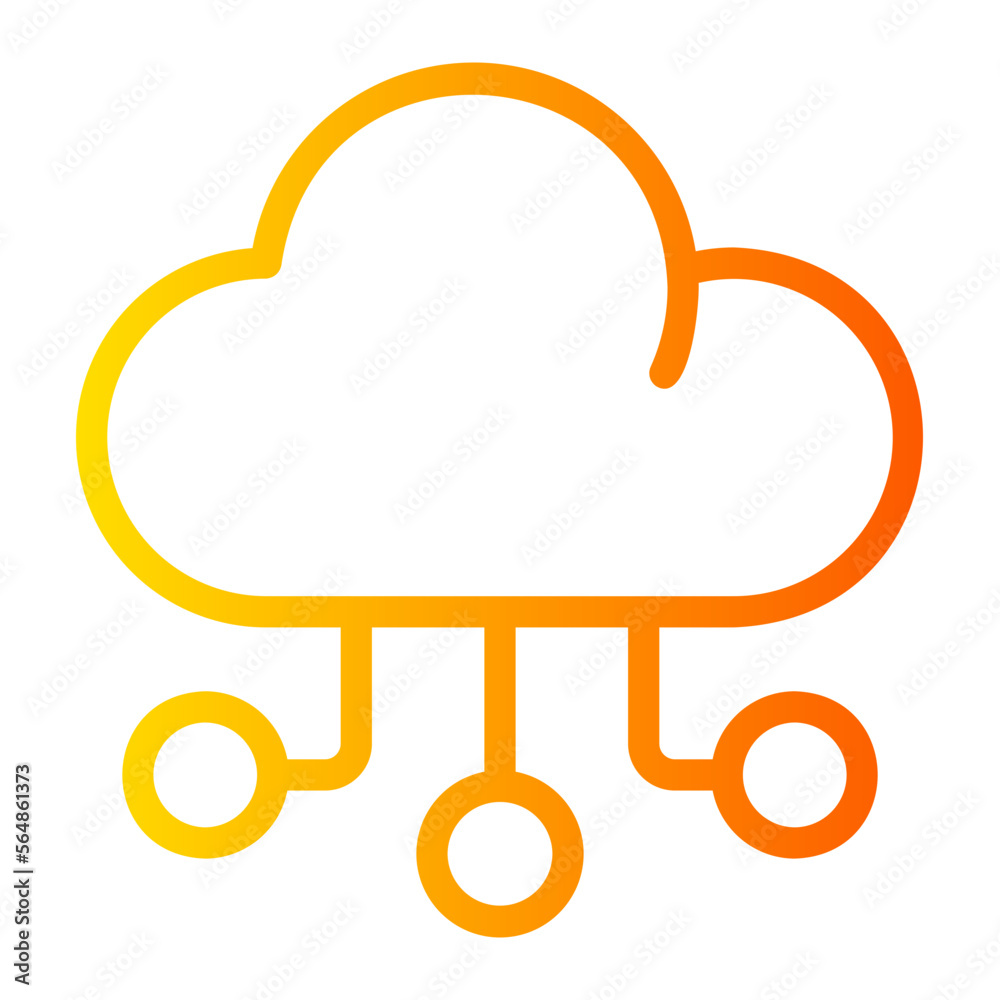 cloud server gradient icon