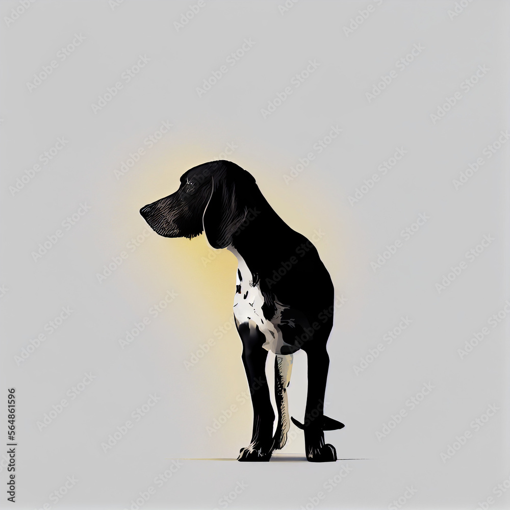 Minimalist Illustration of a Dog Generative
