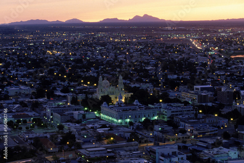 An aerial view of the city of Sonora Hermosillo, Mexico, Central America photo
