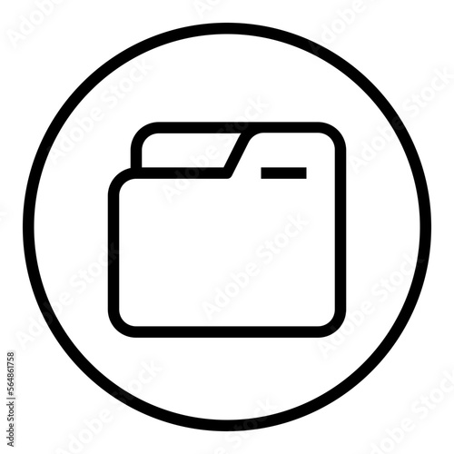 Folder Circular line icon