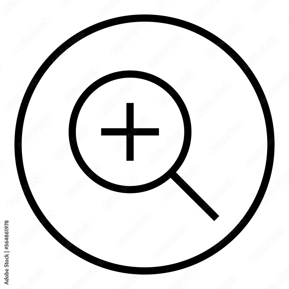 Fototapeta premium Zoom In Circular line icon