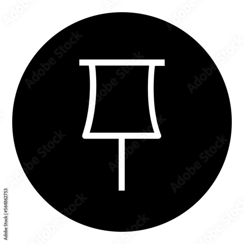Pin Circular glyph icon