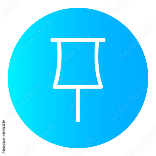 Pin Circular gradient icon