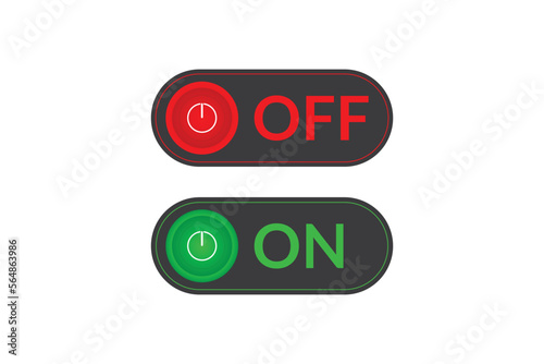 ON and OFF switch or button design.