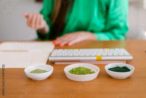 Natural dietitian office desk