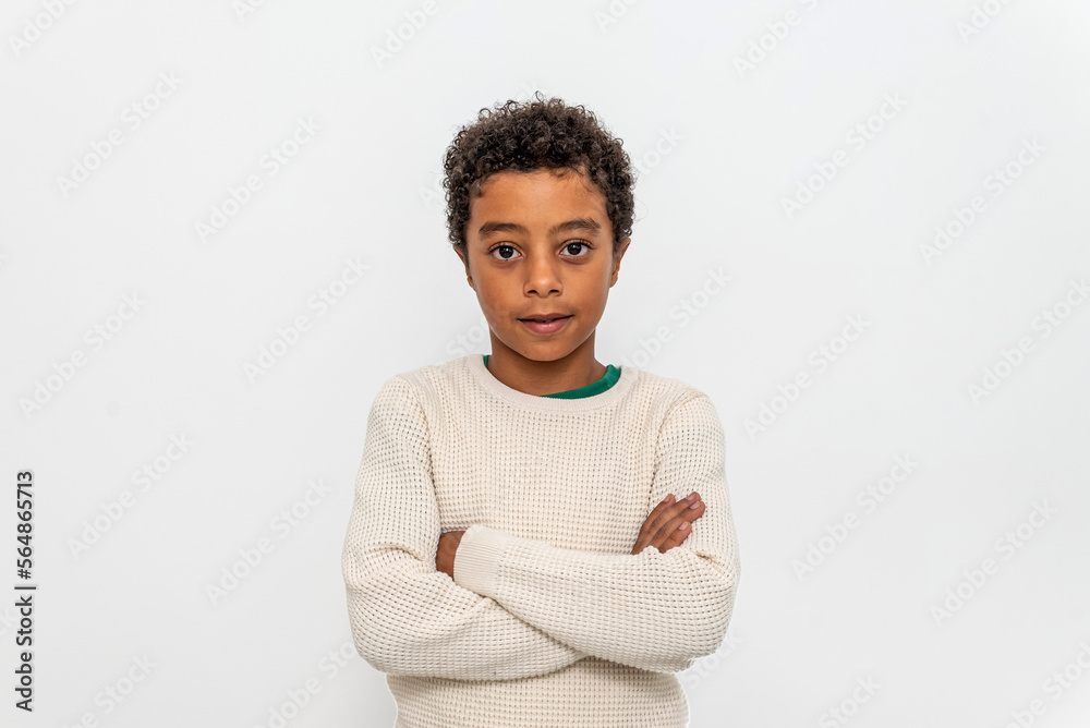 Confident little boy with hands in pockets Confident little boy with hands in pockets