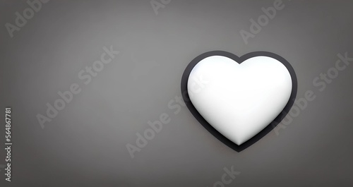 heart shaped paper cut background, illustration, Generative AI