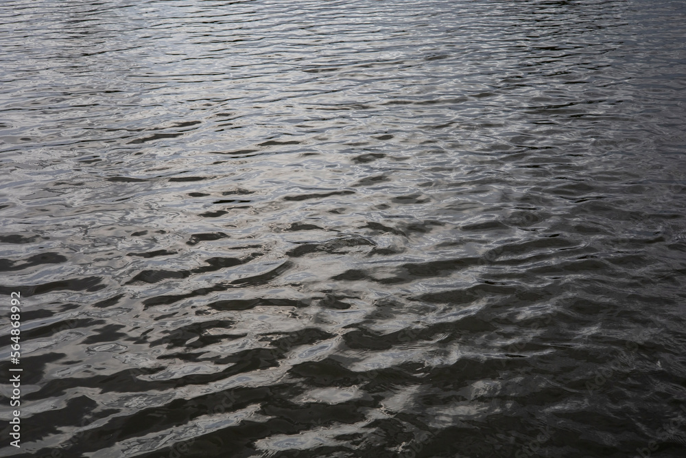 The surface of the water is slightly wavy when it is dark. The surface of the water is slightly wavy when it is dark.