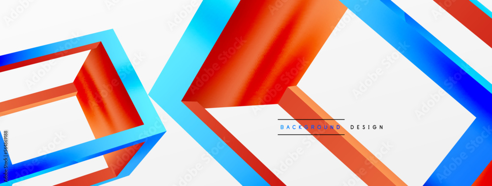 3D cube shapes vector geometric background. Trendy techno business template for wallpaper, banner, background or landing 3D cube shapes vector geometric background. Trendy techno business template for wallpaper, banner, background or landing