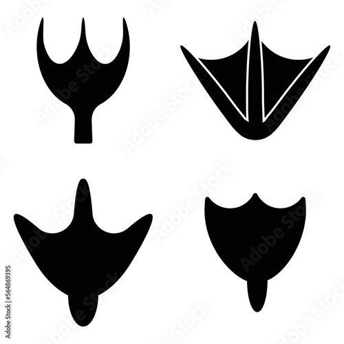 duck leg icon vector