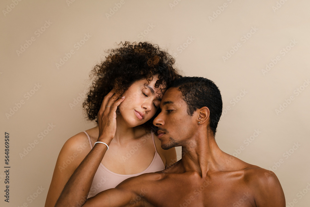 Affectionate Multiracial Couple