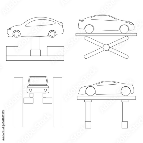 car lift hydraulic icon