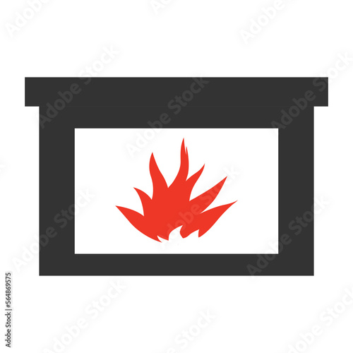 fireplace icon vector