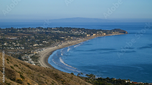 View of Malibu and Pacific Ocean from Santa Monica Mountains