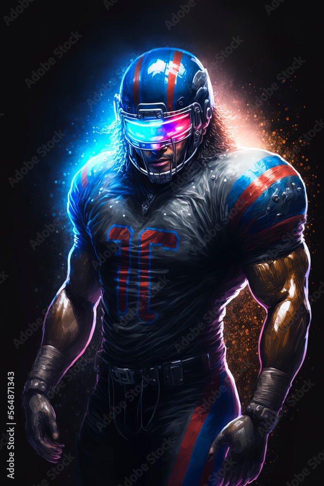 American Football player. Generative AI American Football player. Generative AI