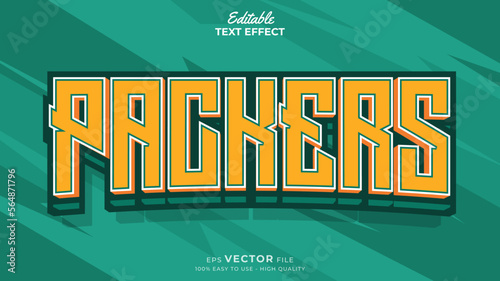 Editable Text Effects for American Football Sports Events Team