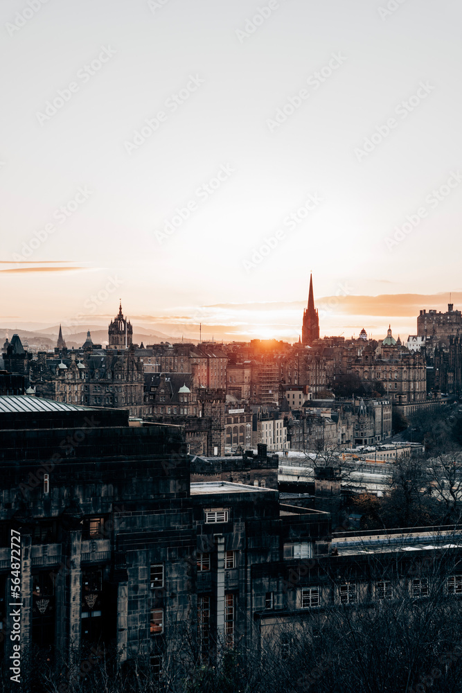 Old Edinburgh in Sunset