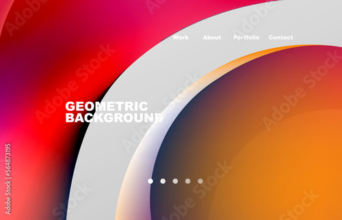 Abstract liquid background for your landing page design. Web page for website or mobile app wallpaper