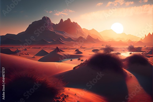 Sonnenaufgang in der Wüste 
