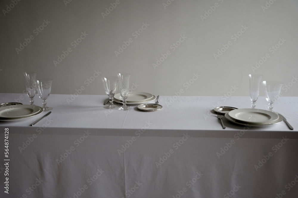 white table setting white table setting