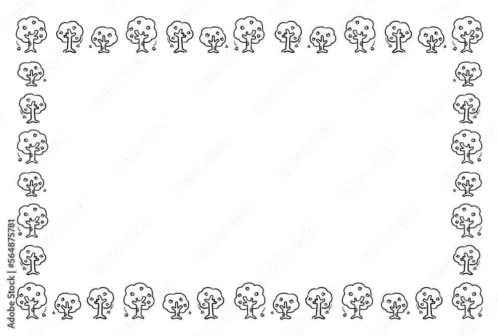 桜並木のフレーム　1色