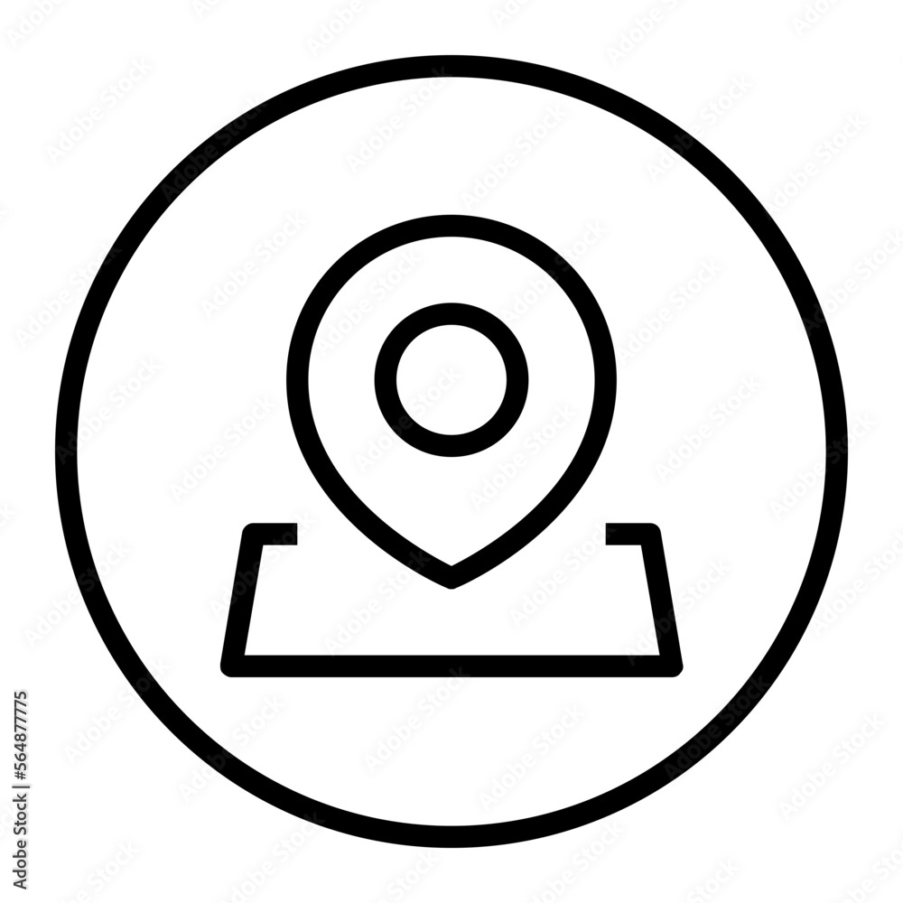 Pin Point Circular line icon Pin Point Circular line icon