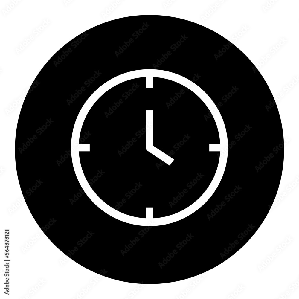 Clock Circular glyph icon Clock Circular glyph icon