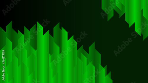 Green abstract gradient HD background with lines. Clip art illustration.