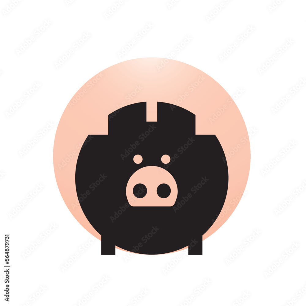 piggy bank with a coin piggy bank with a coin