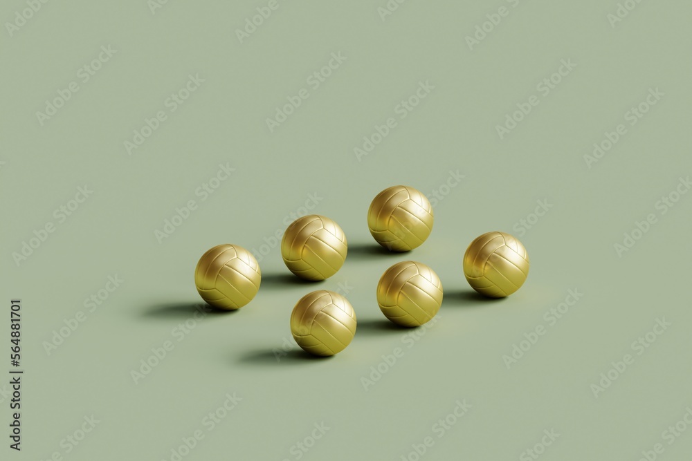 3d Gold Volley Balls seamless pattern design 3d Gold Volley Balls seamless pattern design