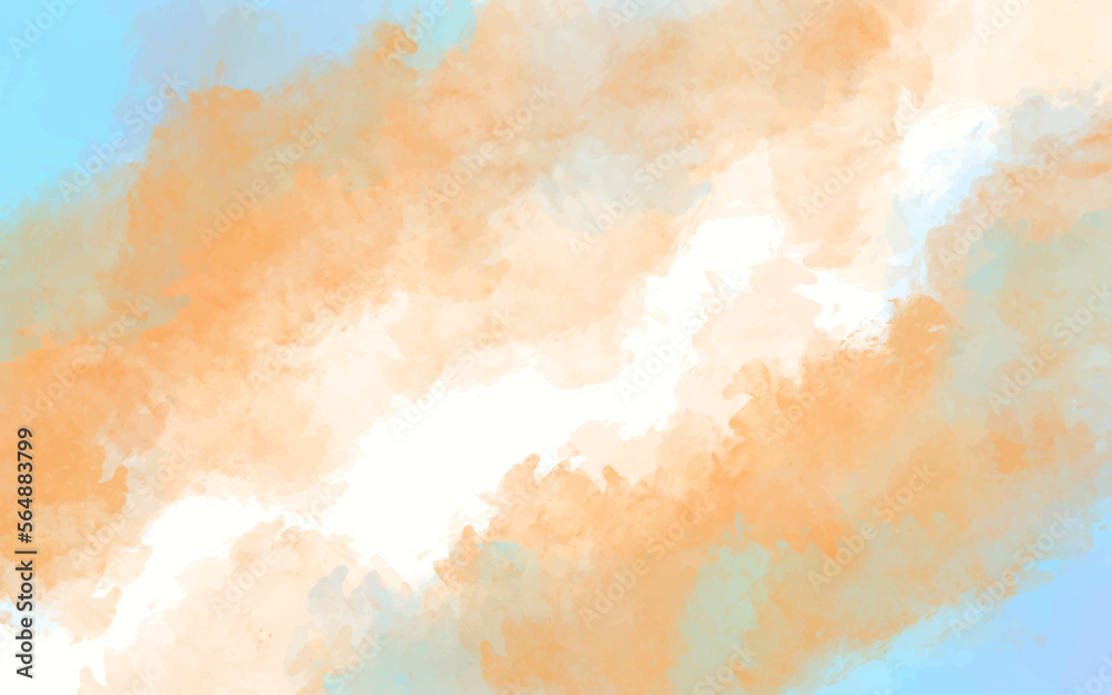 Obraz premium Background Watercolor Landscape, Watercolor Painting, Watercolor Sky, Watercolor Abstract, Watercolor Dreamscape.