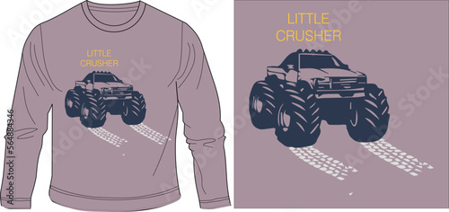 LITTLE CRUSHER t-shirt graphic design vector illustration
