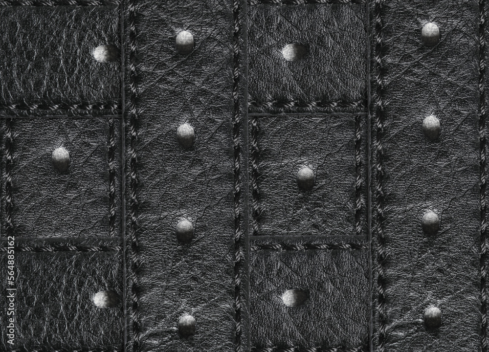 Abstract black leather belt background,leather texture.