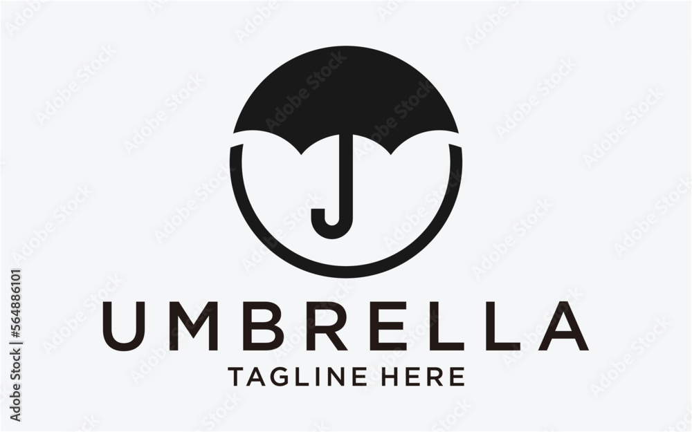 logo design umbrella simple circle template logo design umbrella simple circle template
