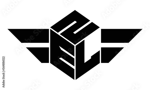 ZEL three letter gaming logo in polygon cube shape logo design vector template. wordmark logo | emblem logo | monogram logo | initial letter logo | sports logo | minimalist logo | typography logo |