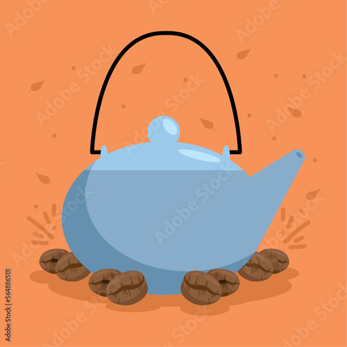 coffee teapot with seeds