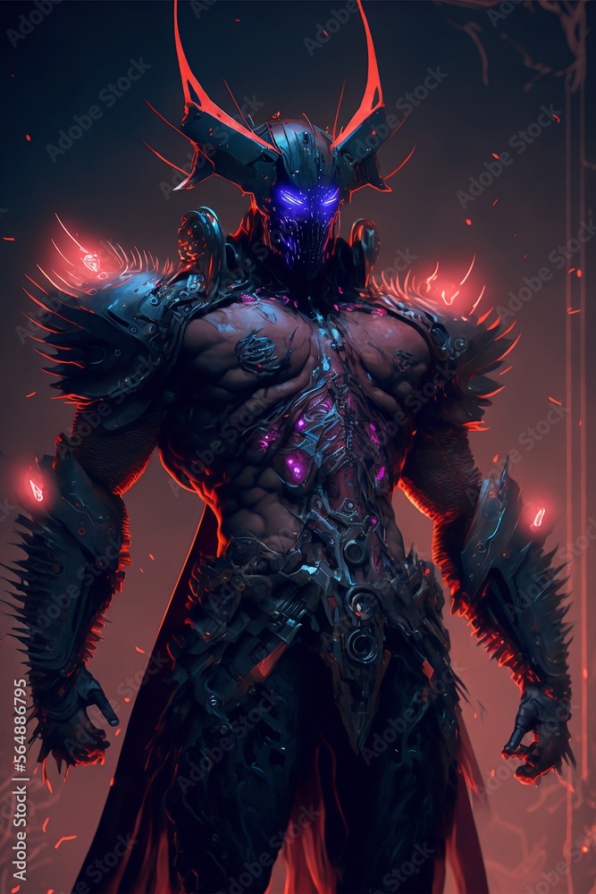 Cyberpunk Demon. Created using generative AI tools. Cyberpunk Demon. Created using generative AI tools.