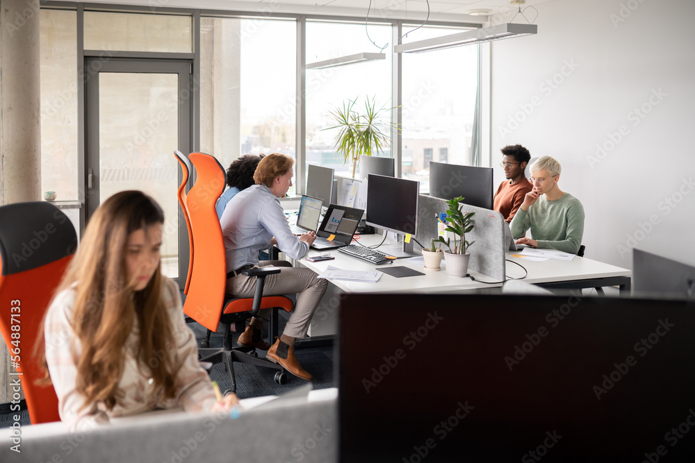 Busy Workday At Office