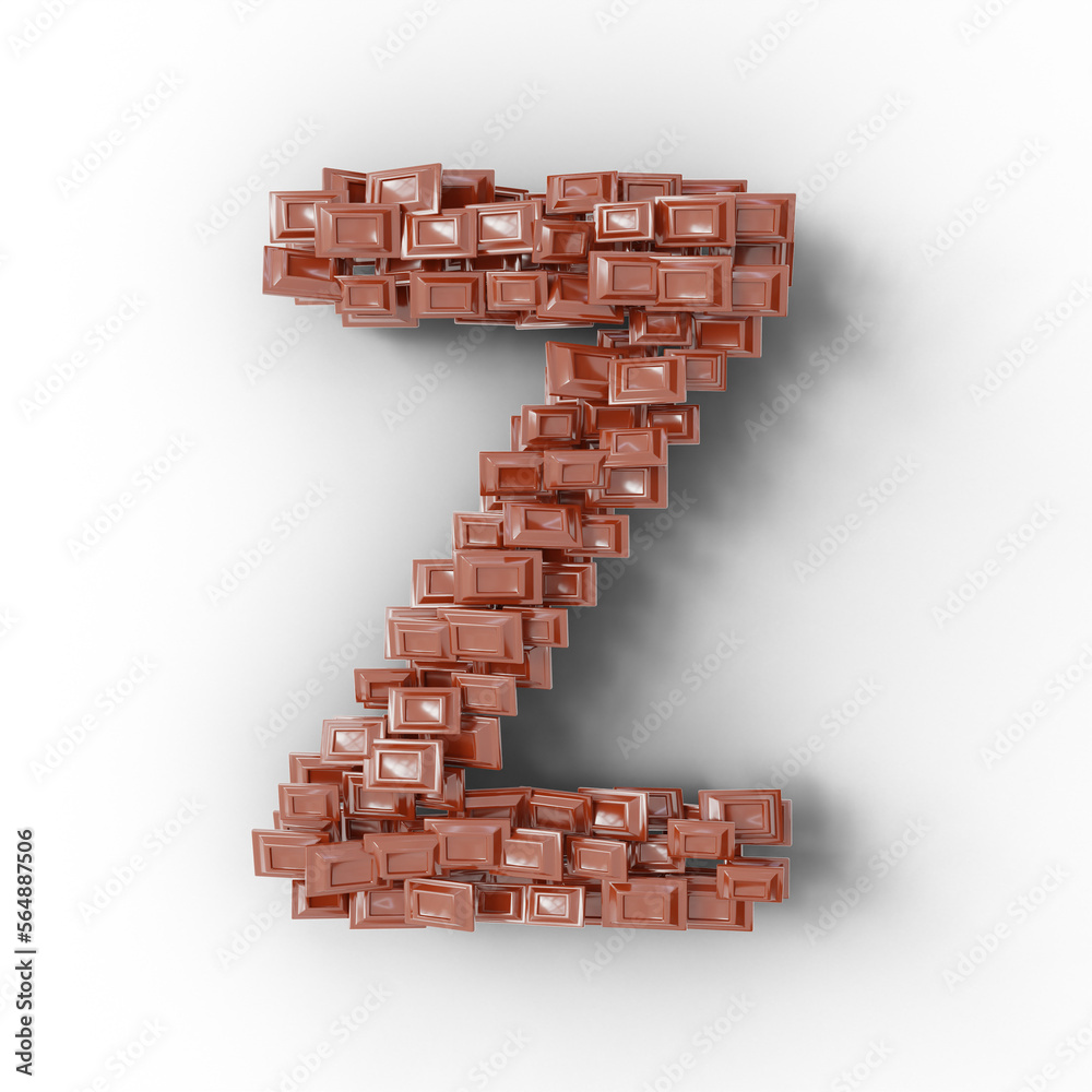 3D render of alphabet text made of chocolate isolated on transparent background 3D render of alphabet text made of chocolate isolated on transparent background