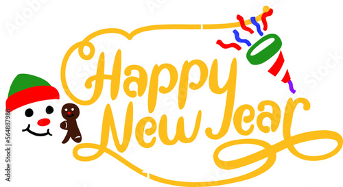 Happy New Year Typography