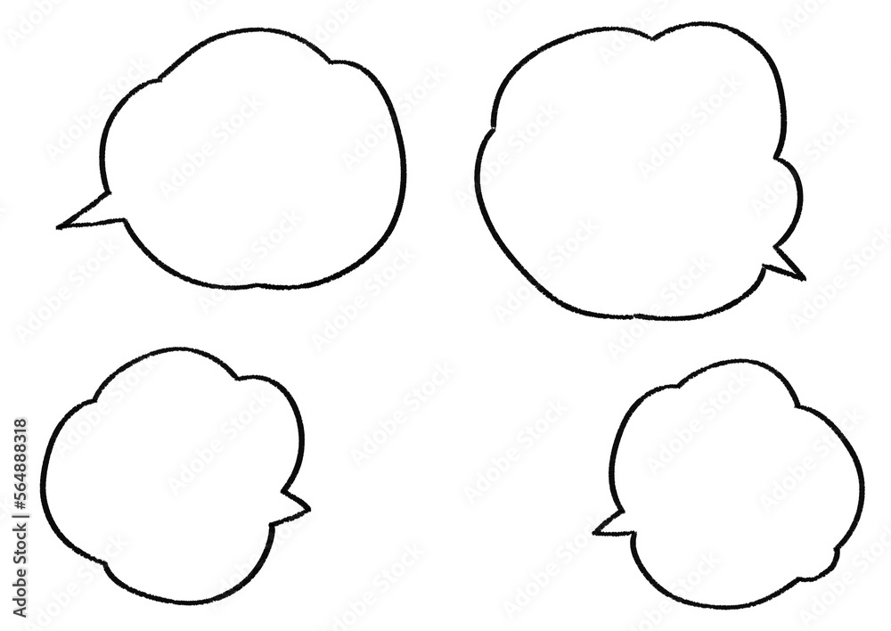 Fototapeta premium 吹き出し フレーム セリフ