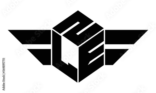 ZLE three letter gaming logo in polygon cube shape logo design vector template. wordmark logo | emblem logo | monogram logo | initial letter logo | sports logo | minimalist logo | typography logo |