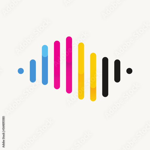 Illustrator doodle audio wave vector 