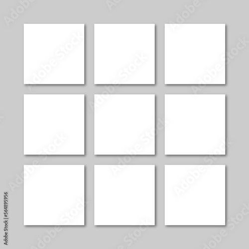 layout 9 frames mockup preview photo collage