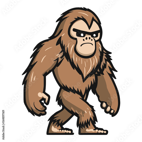 Cartoon Bigfoot - Sasquatch Illustration - V5