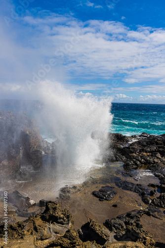 The Nakalele Blow Hole on Nakalele Point, Maui, Hawaii, USA