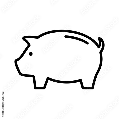 Piggy bank vector icon symbol design