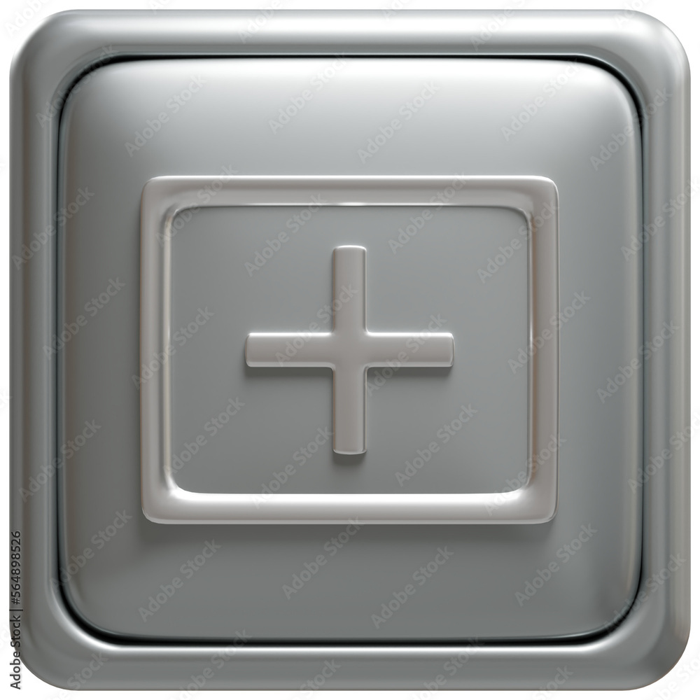 Obraz premium icono 3d de agregar