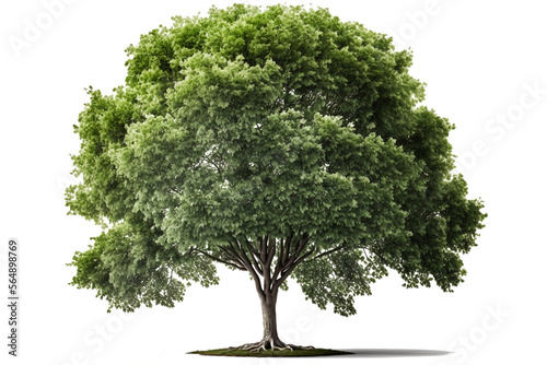 Canvas-taulu Isolated single tree with clipping path and alpha channel on a transparent picture background